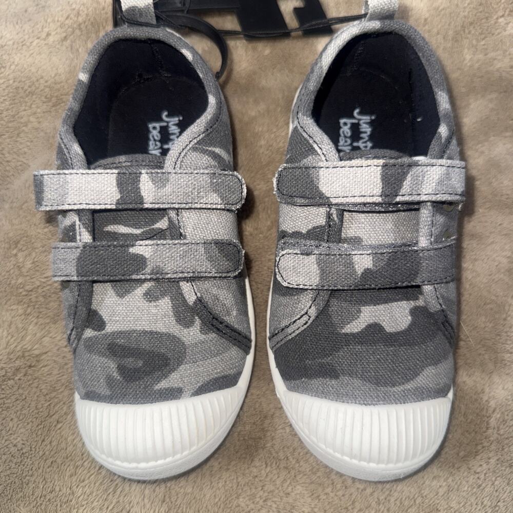 NWT Jumping Beans Grey‎ Camo Sneakers Black Toddler Size 1T